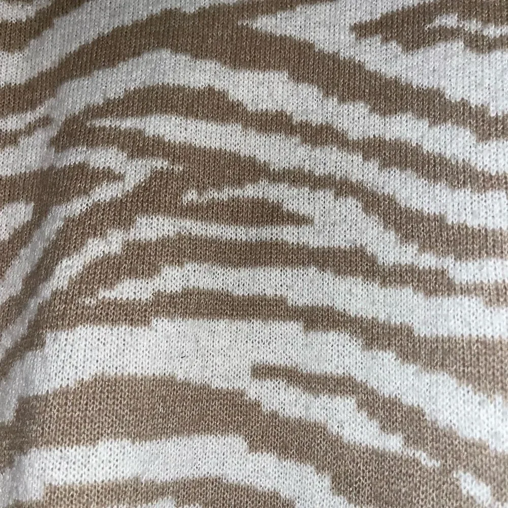 beige tiger stripe sweater